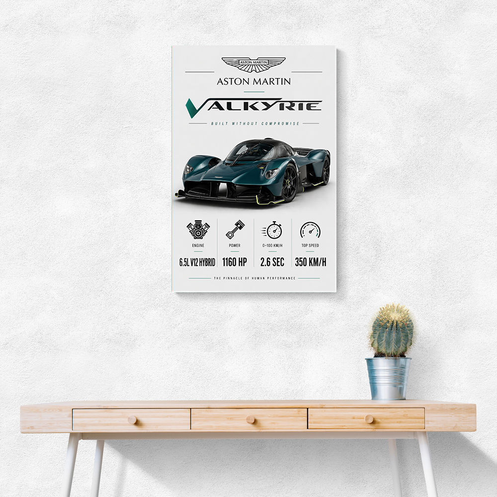 Aston Martin Valkyrie Hypercar Stats Wall Art  