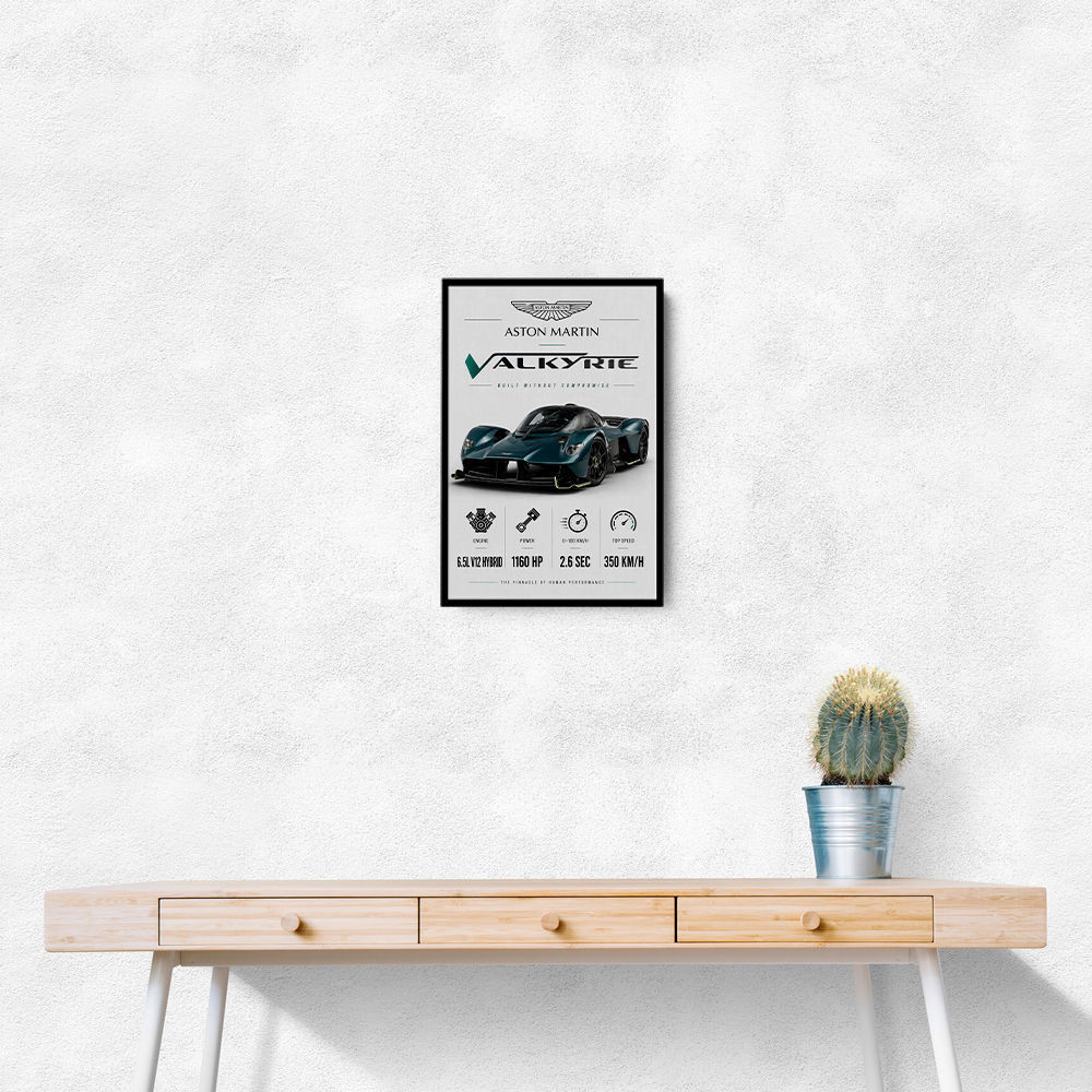 Aston Martin Valkyrie Hypercar Stats Wall Art  
