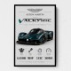 Aston Martin Valkyrie Hypercar Stats Wall Art  