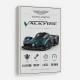 Aston Martin Valkyrie Hypercar Stats Wall Art  