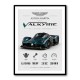 Aston Martin Valkyrie Hypercar Stats Wall Art  