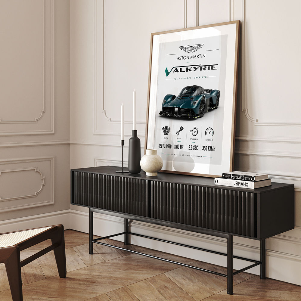 Aston Martin Valkyrie Hypercar Stats Wall Art  