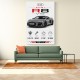 Audi R8 V10 Grey Sports Car Wall Art