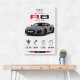 Audi R8 V10 Grey Sports Car Wall Art