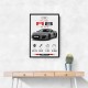Audi R8 V10 Grey Sports Car Wall Art