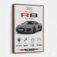 Audi R8 V10 Grey Sports Car Wall Art