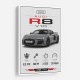 Audi R8 V10 Grey Sports Car Wall Art