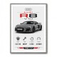 Audi R8 V10 Grey Sports Car Wall Art