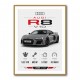 Audi R8 V10 Grey Sports Car Wall Art