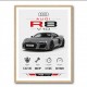 Audi R8 V10 Grey Sports Car Wall Art