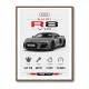 Audi R8 V10 Grey Sports Car Wall Art