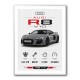 Audi R8 V10 Grey Sports Car Wall Art
