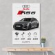 Audi RS6 Grey Performance Wall Art