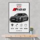 Audi RS6 Grey Performance Wall Art