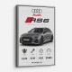 Audi RS6 Grey Performance Wall Art