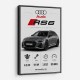 Audi RS6 Grey Performance Wall Art
