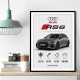 Audi RS6 Grey Performance Wall Art