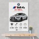 BMW M4 CSL Performance Stats Art Print