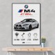BMW M4 CSL Performance Stats Art Print