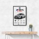 BMW M4 CSL Performance Stats Art Print