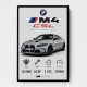 BMW M4 CSL Performance Stats Art Print