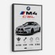 BMW M4 CSL Performance Stats Art Print