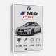 BMW M4 CSL Performance Stats Art Print