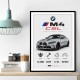 BMW M4 CSL Performance Stats Art Print