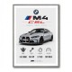 BMW M4 CSL Performance Stats Art Print