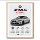 BMW M4 CSL Performance Stats Art Print