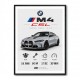 BMW M4 CSL Performance Stats Art Print