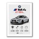 BMW M4 CSL Performance Stats Art Print