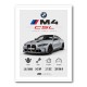 BMW M4 CSL Performance Stats Art Print