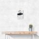 Bugatti Chiron Black Blue Modern Art Print