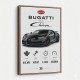 Bugatti Chiron Black Blue Modern Art Print
