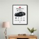 Bugatti Chiron Black Blue Modern Art Print