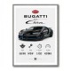 Bugatti Chiron Black Blue Modern Art Print