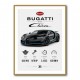 Bugatti Chiron Black Blue Modern Art Print