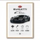 Bugatti Chiron Black Blue Modern Art Print