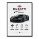 Bugatti Chiron Black Blue Modern Art Print