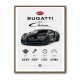 Bugatti Chiron Black Blue Modern Art Print