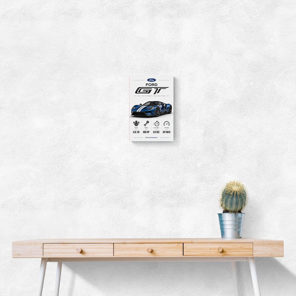 Ford GT Sports Car Wall Art