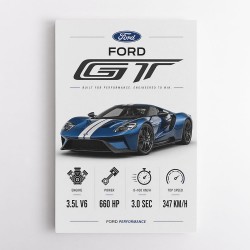 Ford GT Sports Car Wall Art