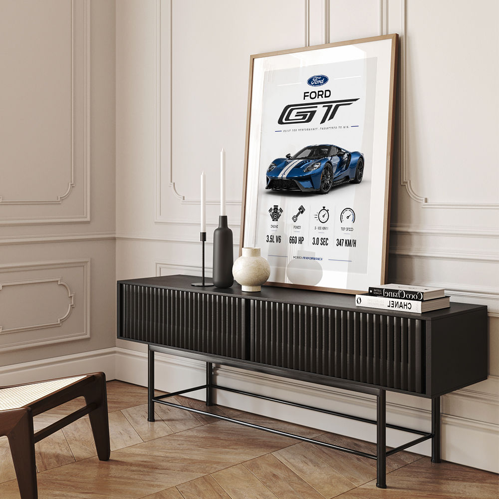 Ford GT Sports Car Wall Art
