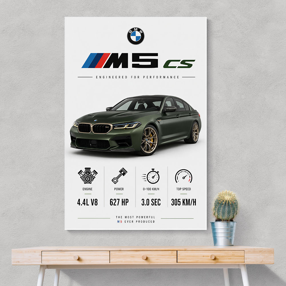 BMW M5 CS Sports Car Wall Art