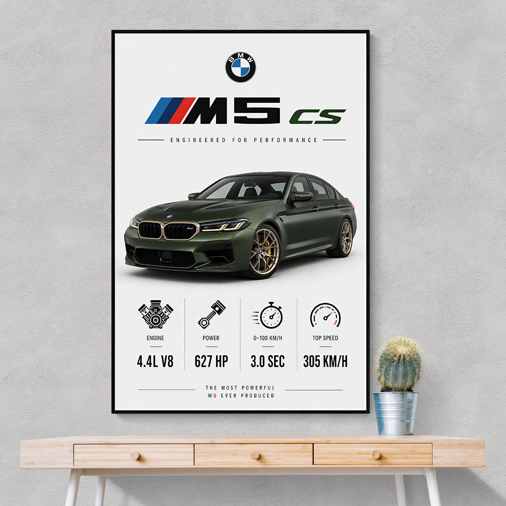BMW M5 CS Sports Car Wall Art