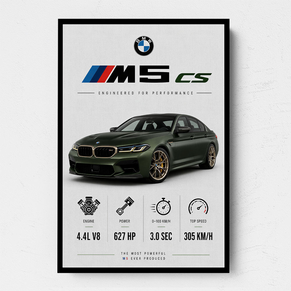 BMW M5 CS Sports Car Wall Art