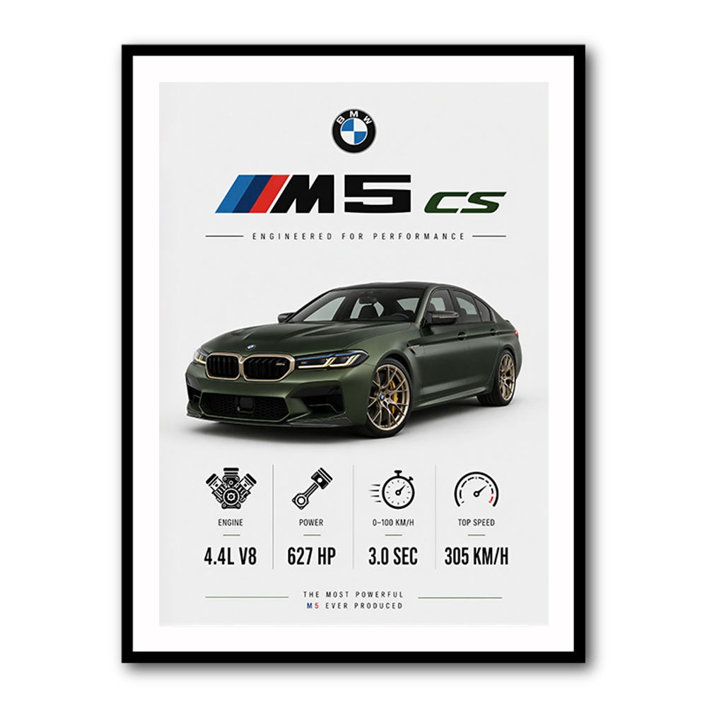 BMW M5 CS Sports Car Wall Art