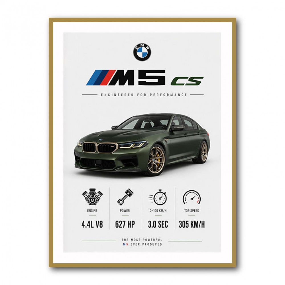 BMW M5 CS Sports Car Wall Art