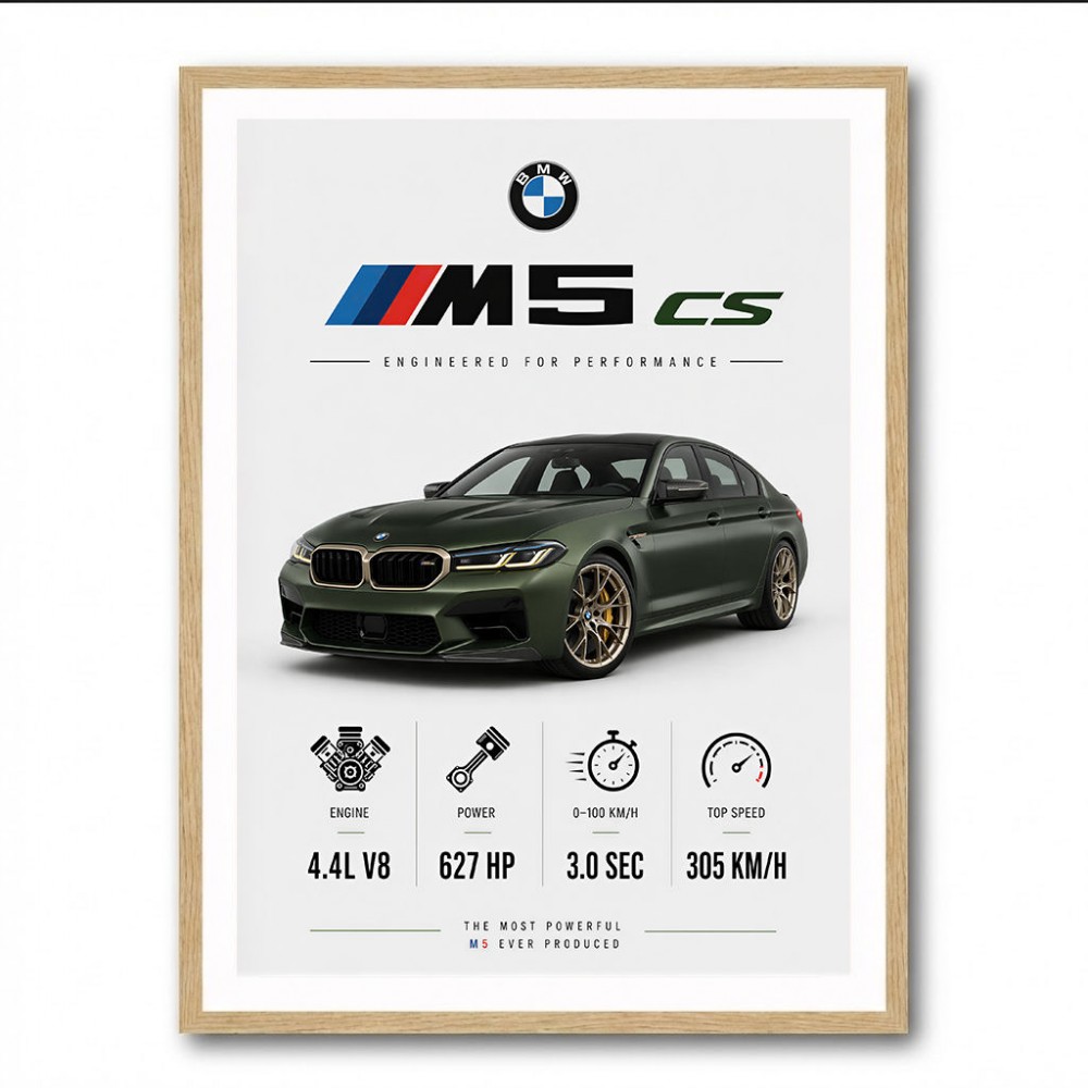BMW M5 CS Sports Car Wall Art